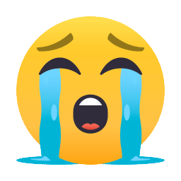 Huge Animated Emojis For Current Status, Crying, Heavy Tears Flowing, On ForMe