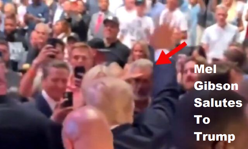 Mel Gibson Salutes To Trump UFC2021
