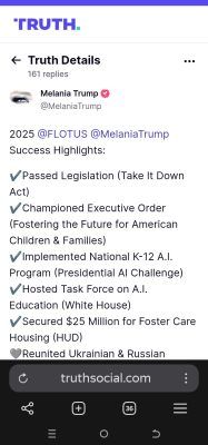 Melania Trump Accomplishments