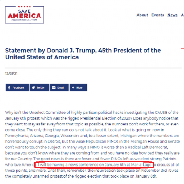 Trump News Conference January 6