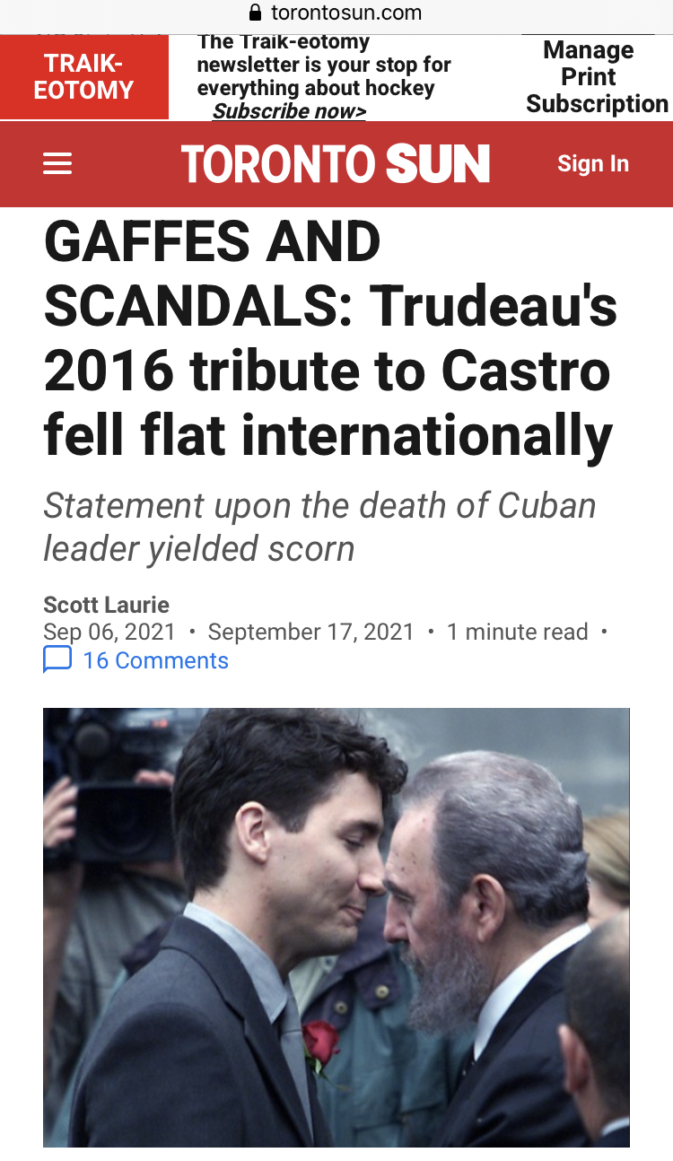 Justin Trudeau Must Take A DNA Test To Prove He Is The Son Of Fidel Castro 