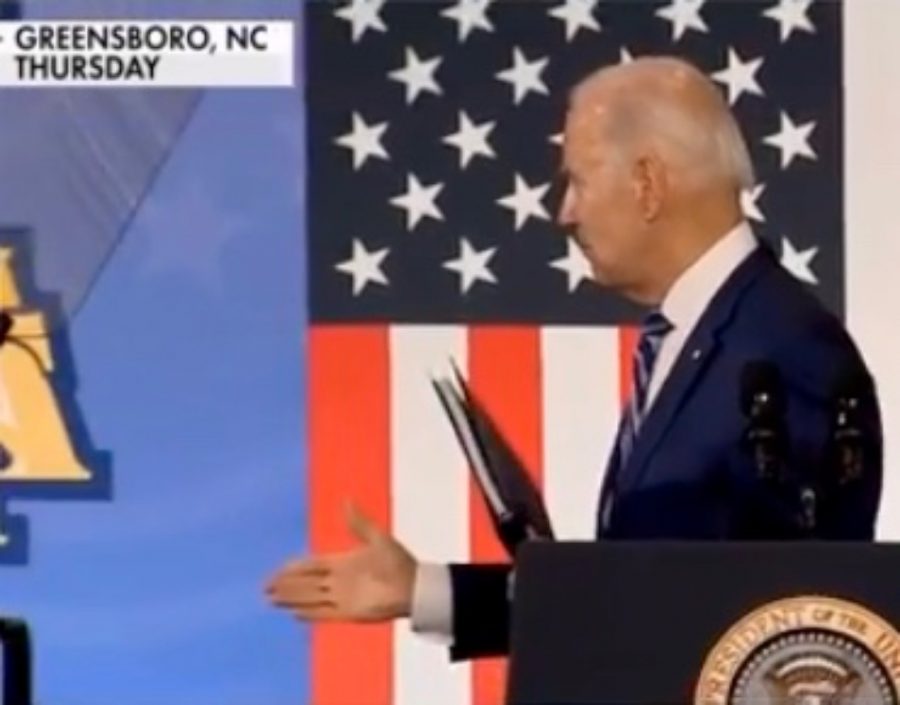 Biden Shaking Hands With Nobody