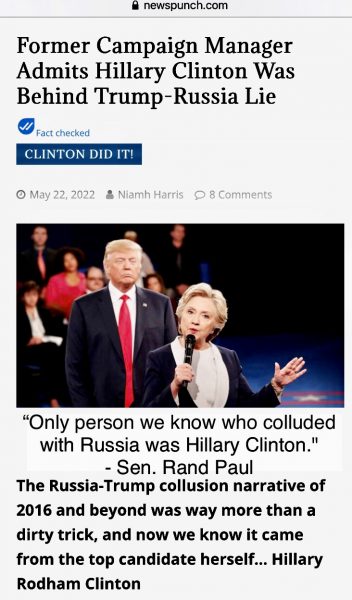 Hillary Clinton Created Hoax