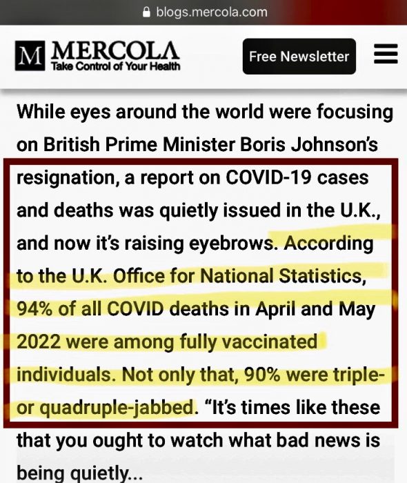 94 % covid deaths fully vaccinated, UK