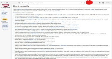 Liberal Censorship Of Conservatives
