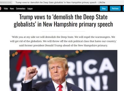 Trump Will Destroy Deep State Globalists