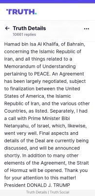 Trump Phone Calls With Arab Leaders